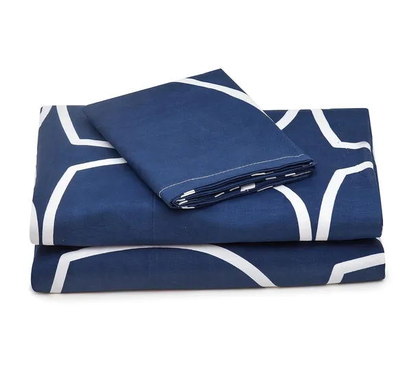 Blue_&_White_Microfiber_Cotton_Single_Bedsheet_with_Pillow_Cover