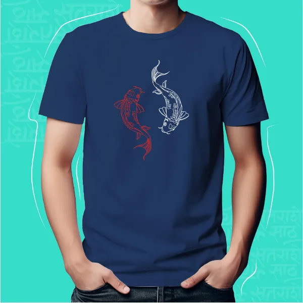 Navy_Blue_Angle_Devil_Fish_Unisex_Marathi_Graphic_T-Shirt