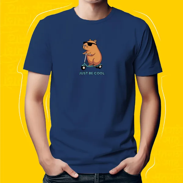 Navy_Blue_Be_Cool_Unisex_Marathi_Graphic_T-Shirt