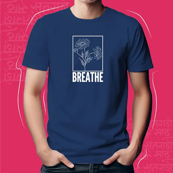 Navy_Blue_Breath_Unisex_Marathi_Graphic_T-Shirt