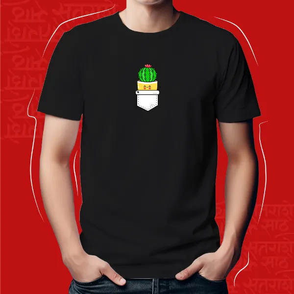 Black_Cactus_Unisex_Marathi_Graphic_T-Shirt