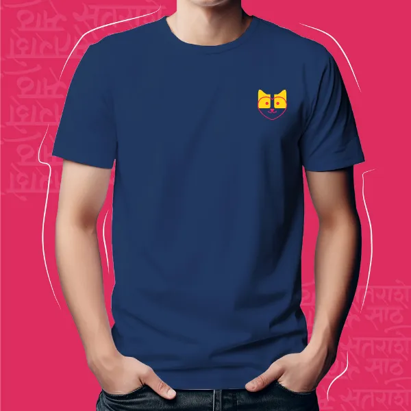Navy_Blue_Cat_Love_Unisex_Marathi_Graphic_T-Shirt