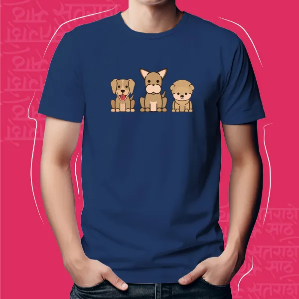 Navy_Blue_Cute_Dogs_Unisex_Marathi_Graphic_T-Shirt