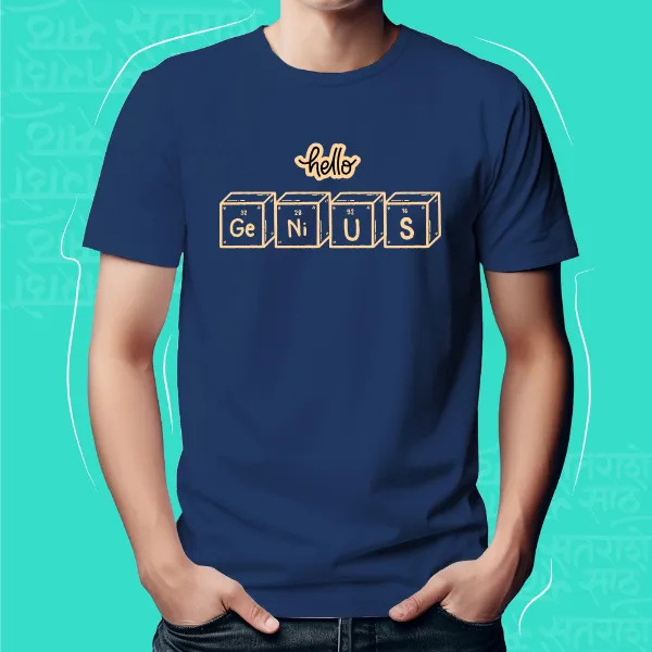 Navy_Blue_Genius_Unisex_Marathi_Graphic_T-Shirt