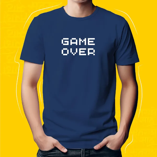 Navy_Blue_Game_Over_Unisex_Marathi_Graphic_T-Shirt