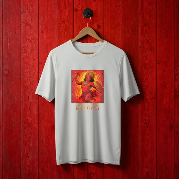 Kantara_Printed_White_Cotton_T_Shirt