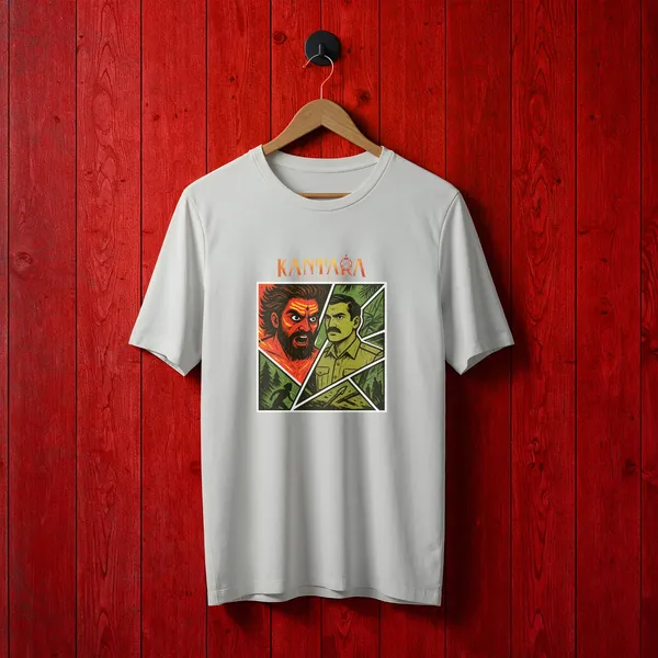 Kantara_White_Printed_Cotton_T_Shirts