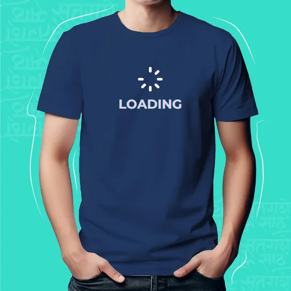 Navy_Blue_Loading_Unisex_Marathi_Graphic_T-Shirt