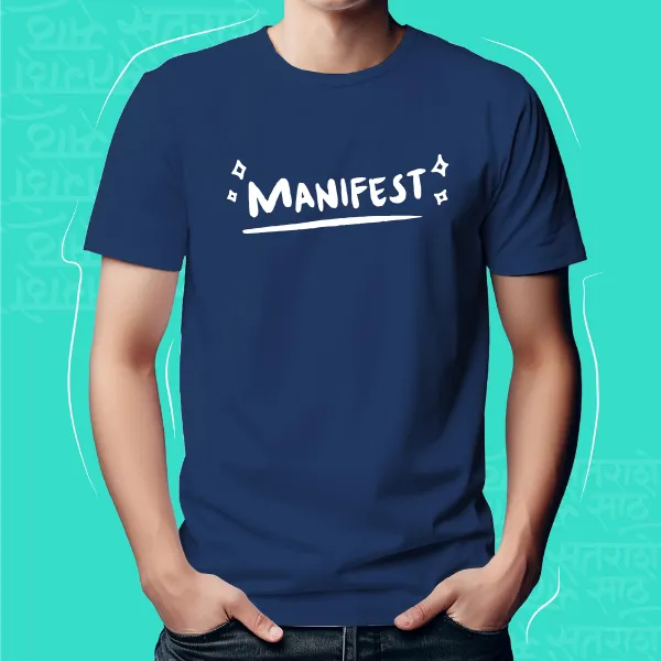 Navy_Blue_Manifest_Unisex_Marathi_Graphic_T-Shirt