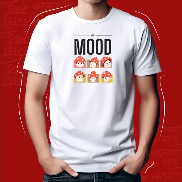 White_Mood_Unisex_Marathi_Graphic_T-Shirt