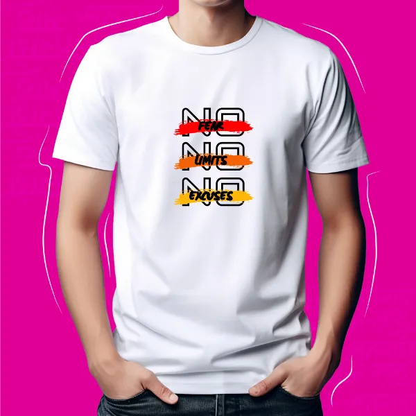 White_No_Fear_Unisex_Marathi_Graphic_T-Shirt