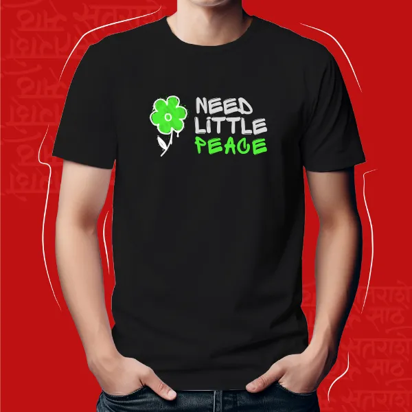 Black_Need_Little_Peace_Unisex_Marathi_Graphic_T-Shirt