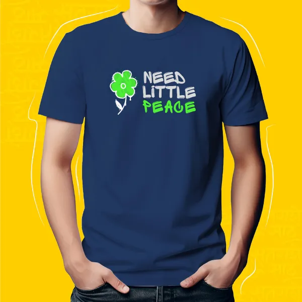 Navy_Blue_Need_Little_Peace_Unisex_Marathi_Graphic_T-Shirt