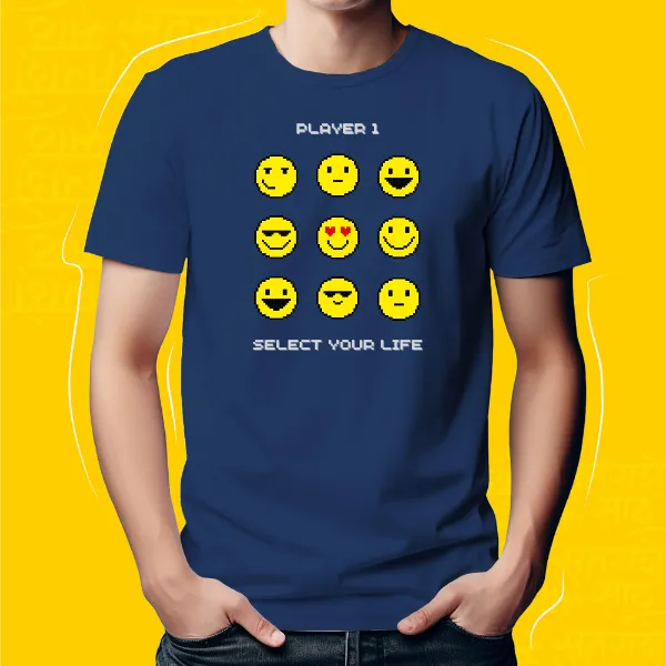 Navy_Blue_Player_One_Unisex_Marathi_Graphic_T-Shirt