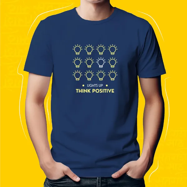 Navy_Blue_Think_Positive_Unisex_Marathi_Graphic_T-Shirt