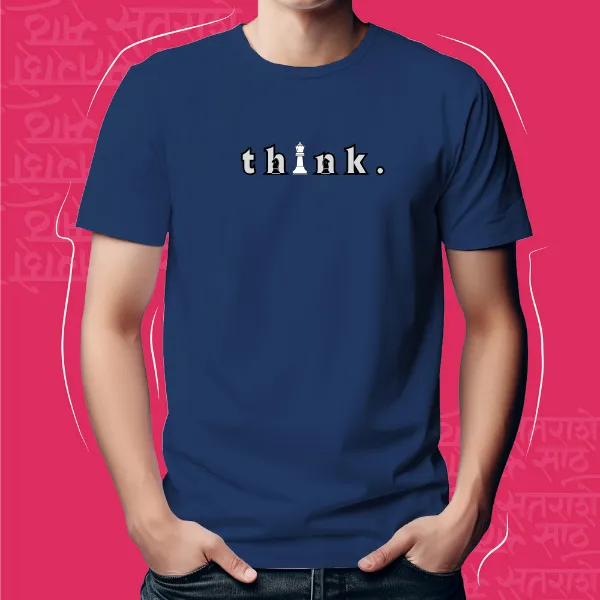 Navy_Blue_Think_Unisex_Marathi_Graphic_T-Shirt
