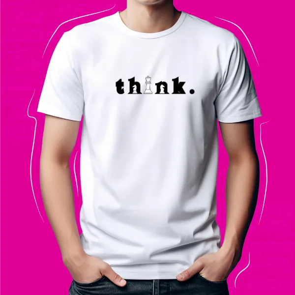 White_Think_Unisex_Marathi_Graphic_T-Shirt