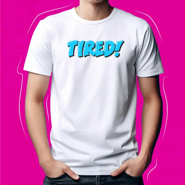 White_Tired_Unisex_Marathi_Graphic_T-Shirt