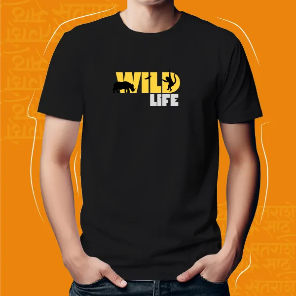 Black_Wild_Life_Unisex_Marathi_Graphic_T-Shirt