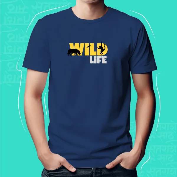 Navy_Blue_Wild_Life_Unisex_Marathi_Graphic_T-Shirt