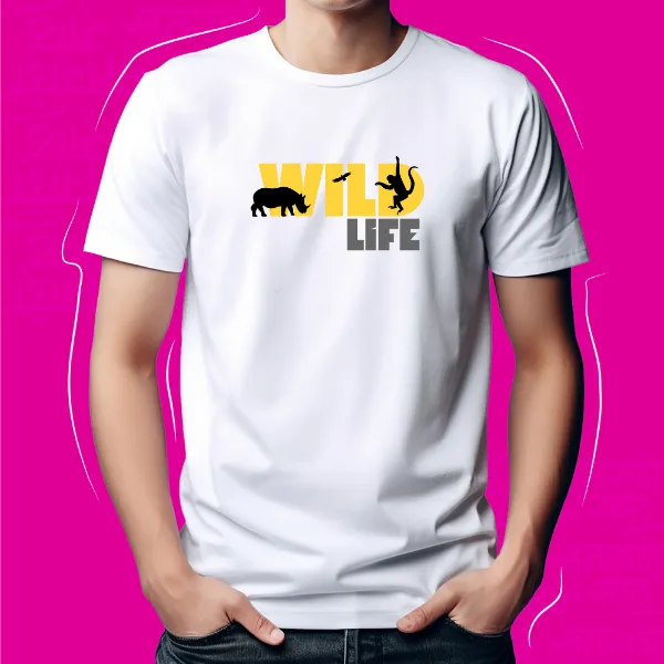 White_Wild_Life_Unisex_Marathi_Graphic_T-Shirt