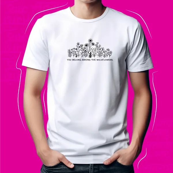 White_You_Belong_Among_Unisex_Marathi_Graphic_T-Shirt