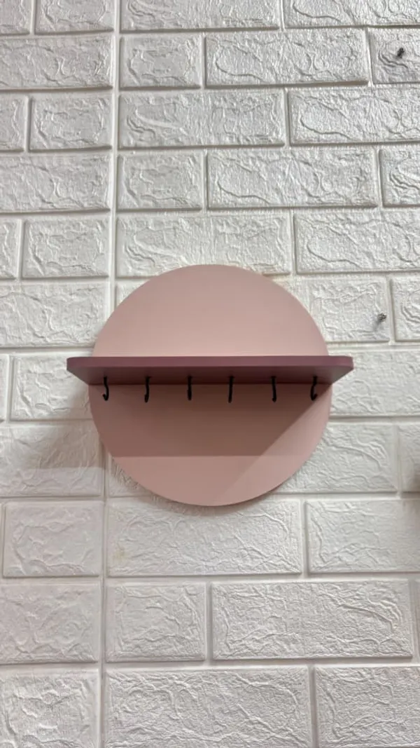 Circular_Wall_Mounted_Key_Stand_with_Storage_Shelf_