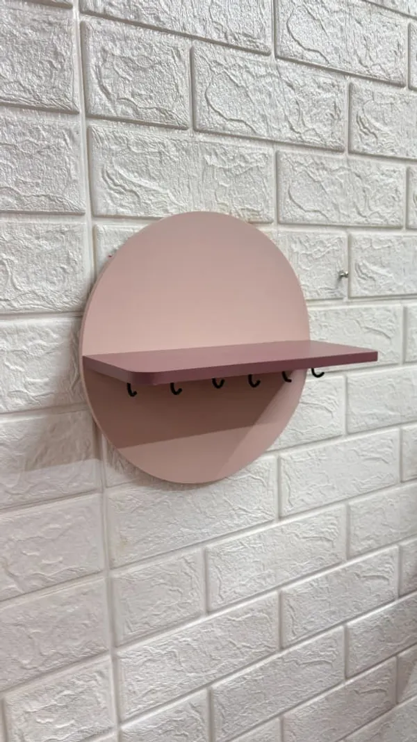 Circular_Wall_Mounted_Key_Stand_with_Storage_Shelf_