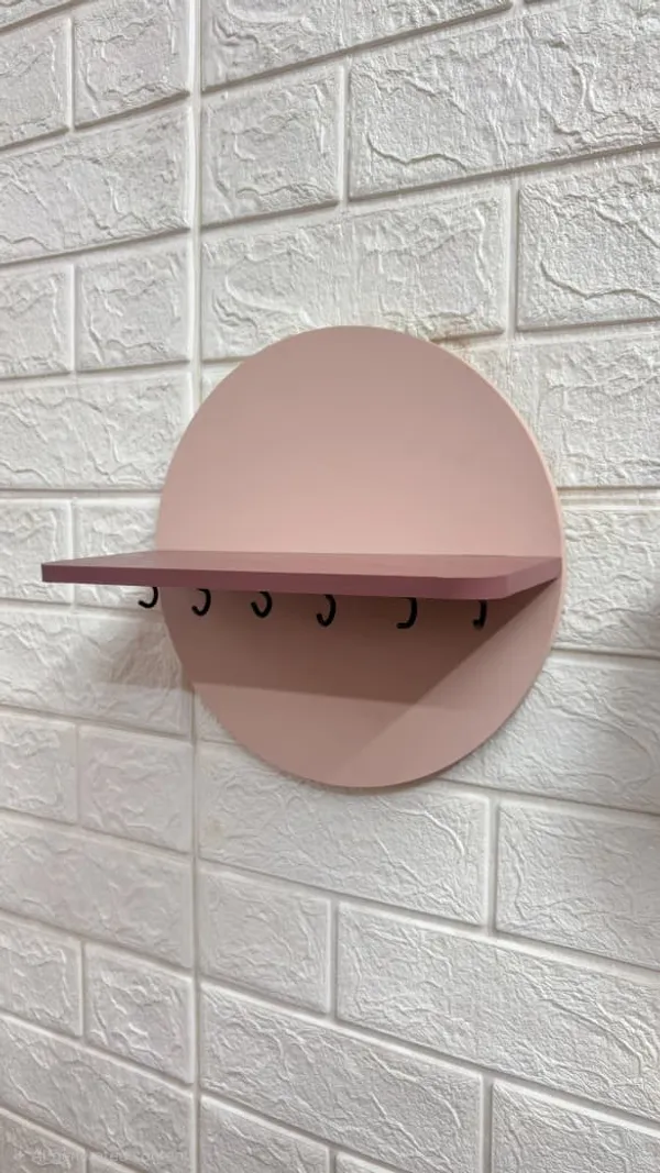 Circular_Wall_Mounted_Key_Stand_with_Storage_Shelf_