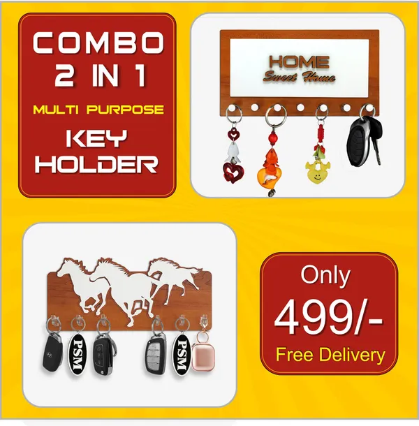 Pack_of_2_-_Home_Sweet_Home_and_Horse_Pattern_Keyholder