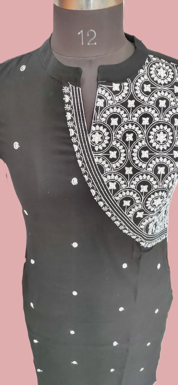 Black_Trendy_Embroidered_Rayon_Kurta_Set_For_Women