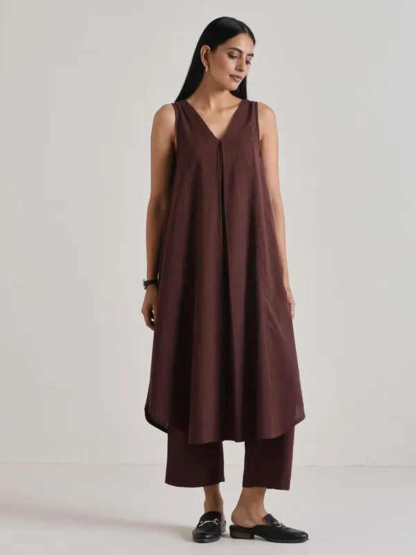 Brown_Elegant_Cotton_Co-Ord_Set_For_Women