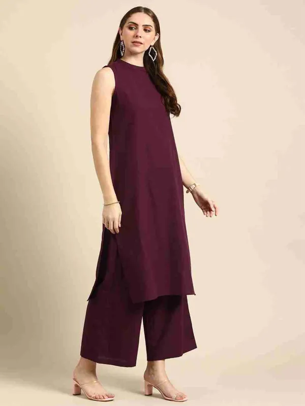 Wine_Elegant_Rayon_Co-Ord_Set_For_Women