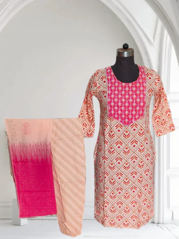 Peach_Embroidery_Rayon_3_Piece_Suit_Set_For_Women