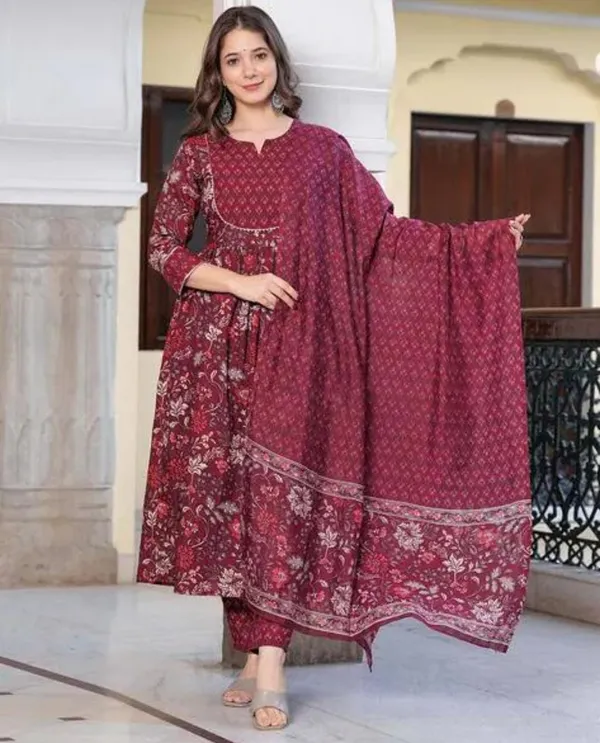 Black_Traditional_Cotton_3_Piece_Suit_Set_For_Women