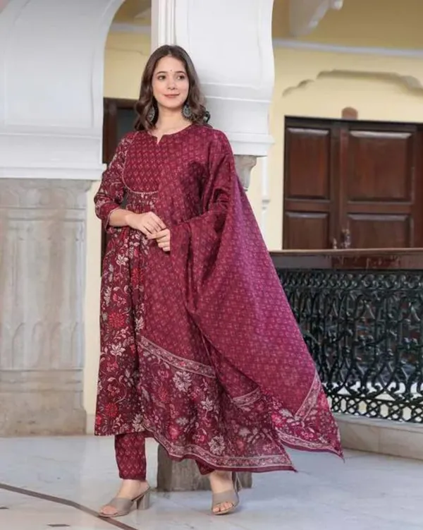Black_Traditional_Cotton_3_Piece_Suit_Set_For_Women