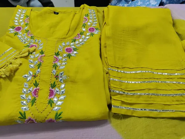 Yellow_Trendy_Summer_Special_Rayon_Embroidered_Suit_Set_For_Women