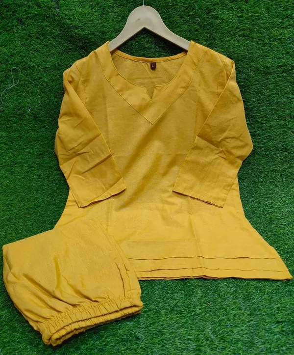 Mustard_Trendy_Summer_Cotton_Co-Ord_Set_For_Women
