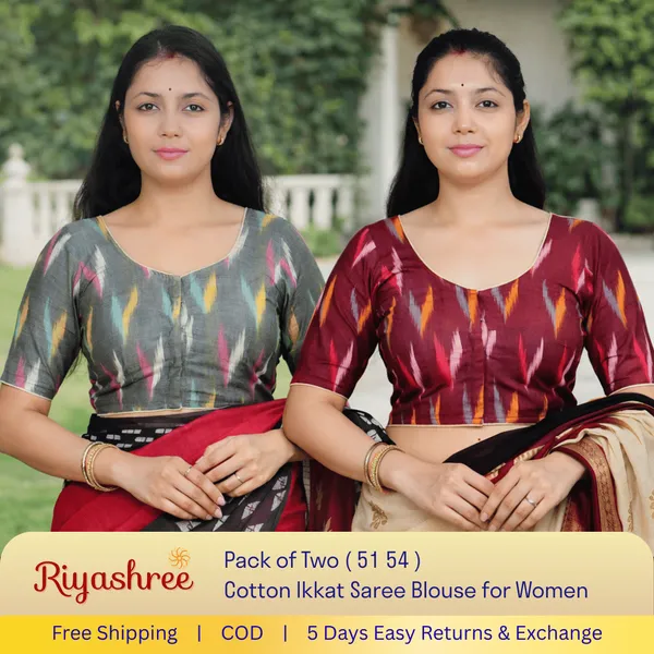 Pack_of_Two_-_Riyashree_Cotton_Ikkat_Print_Ready-to-Wear_Stitched_JAN26_BLse_for_Women