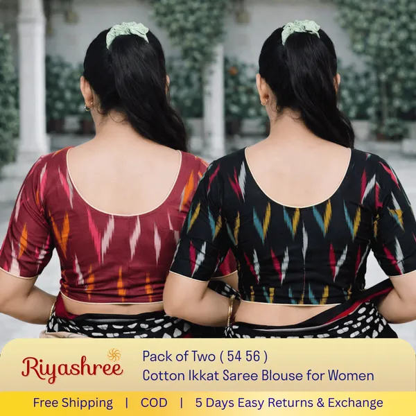 Pack_of_Two_-_Riyashree_Cotton_Ikkat_Print_Ready-to-Wear_Stitched_JAN26_BLse_for_Women
