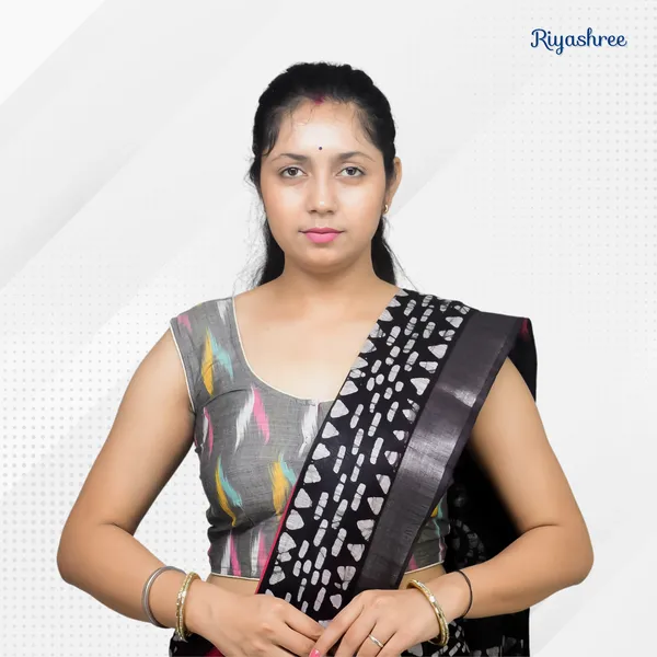 Pack_of_Two_-_Riyashree_Cotton_Ikkat_Print_Sleeveless_Ready-to-Wear_Stitched_Blouse_for_Women