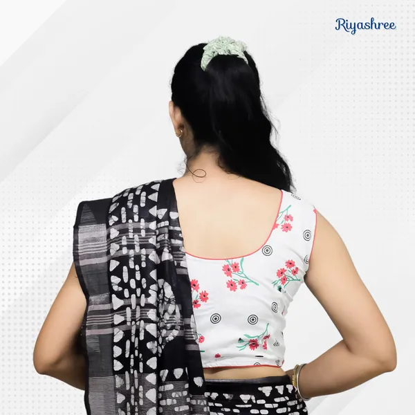 Pack_of_Two_-_Riyashree_Cotton_Ikkat_Print_Sleeveless_Ready-to-Wear_Stitched_Blouse_for_Women