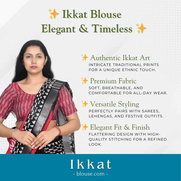 Pack_of_Two_-_Riyashree_Cotton_Ikkat_Print_Ready-to-Wear_Stitched_Blouse_for_Women