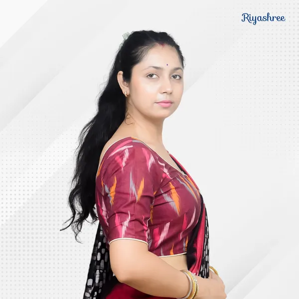 Pack_of_Two_-_Riyashree_Cotton_Ikkat_Print_Ready-to-Wear_Stitched_Blouse_for_Women