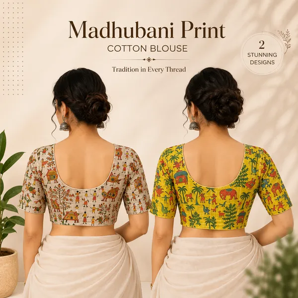 Pack_of_2_Cotton_Madhubani_Print_Ready_to_wear_Stitched_Half_Sleeve_Blouse_for_Women
