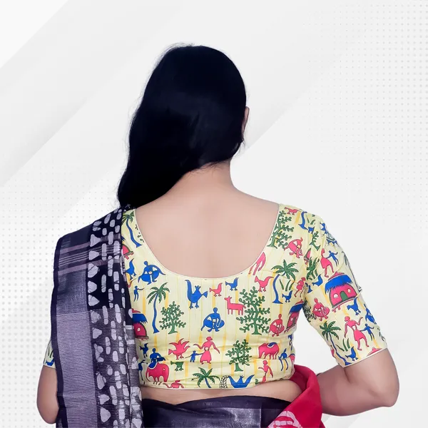 Pack_of_Two_Riyashree_Madhubani_Print_Ready-to-Wear_Stitched_Blouses_for_Women
