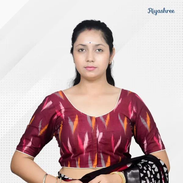 Riyashree_Cotton_Ikkat_Print_Ready-to-Wear_Stitched_Blouse_for_Women