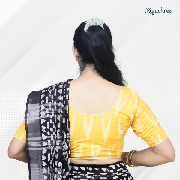 Pack_of_Two_-_Riyashree_Cotton_Ikkat_Print_Ready-to-Wear_Stitched_Blouse_for_Women