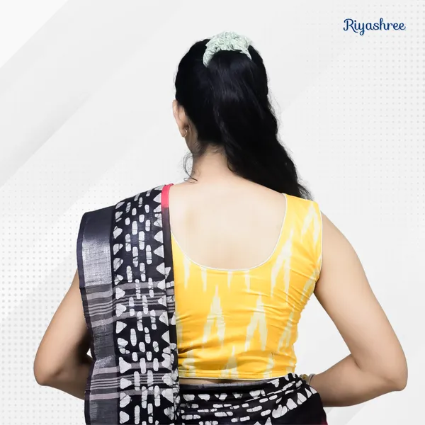Pack_of_Two_-_Riyashree_Cotton_Ikkat_Print_Sleeveless_Ready-to-Wear_Stitched_Blouse_for_Women