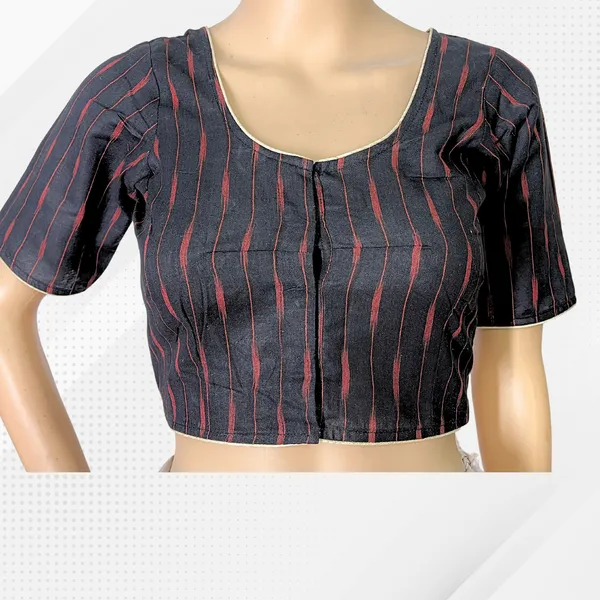 Multicolor_Madhubani_Cotton_Printed_Half_Sleeve_Stitched_Blouse_For_Women